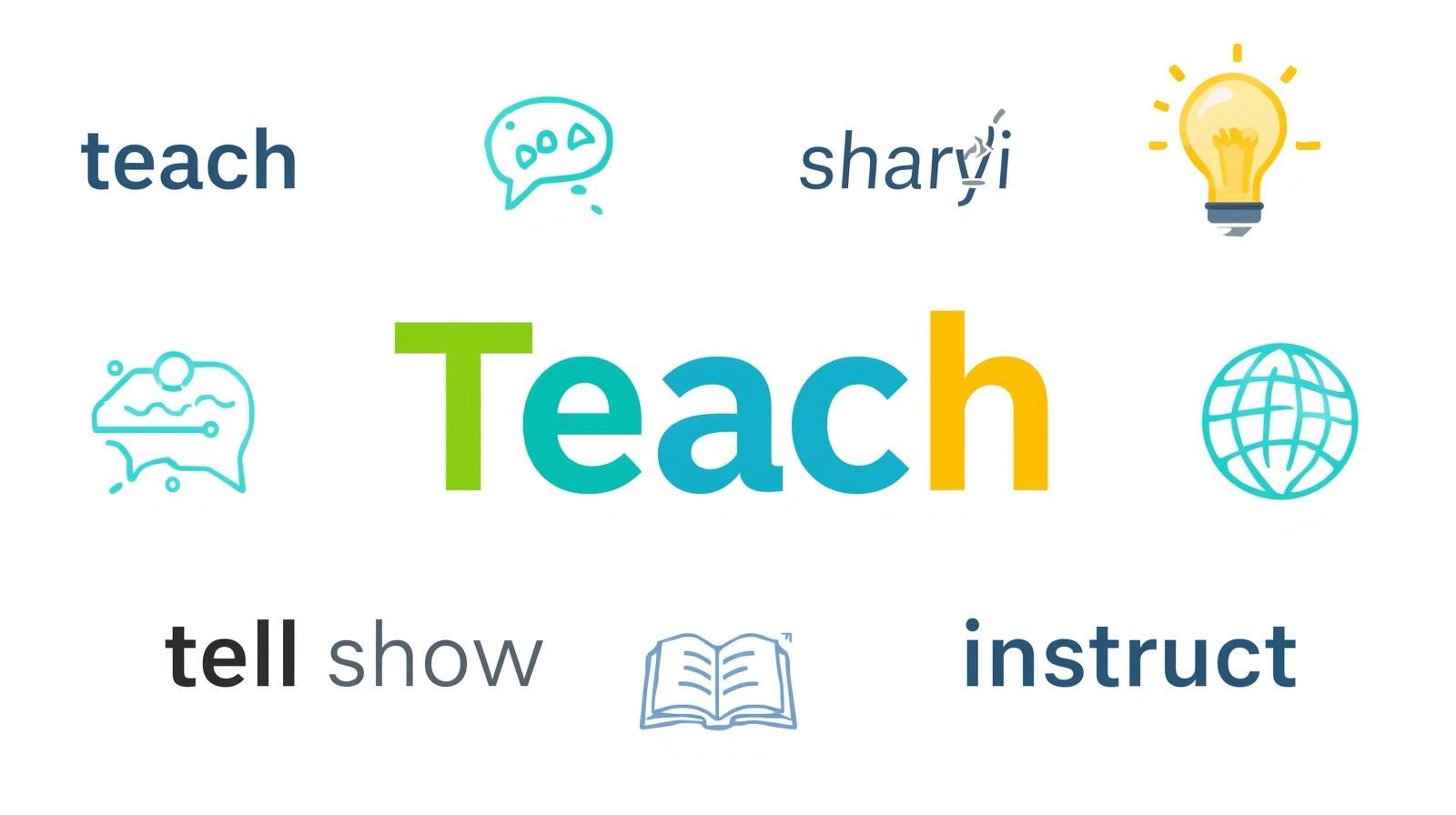 英語で「教える」を正しく使い分け！teach・tell・show・instruct の意味と例文